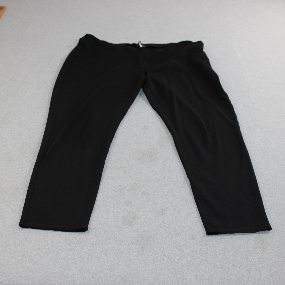 Eileen Fisher Pants Women Large Black Ankle Tapered Pull On Stretch Office Comfy